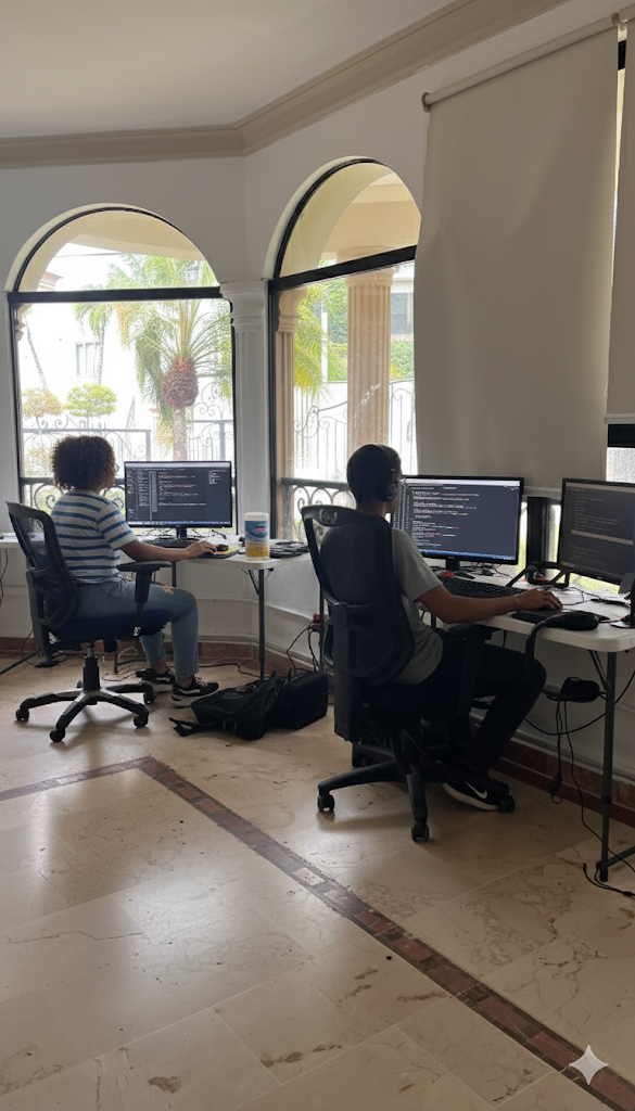 Intuvia team collaborating in a modern office